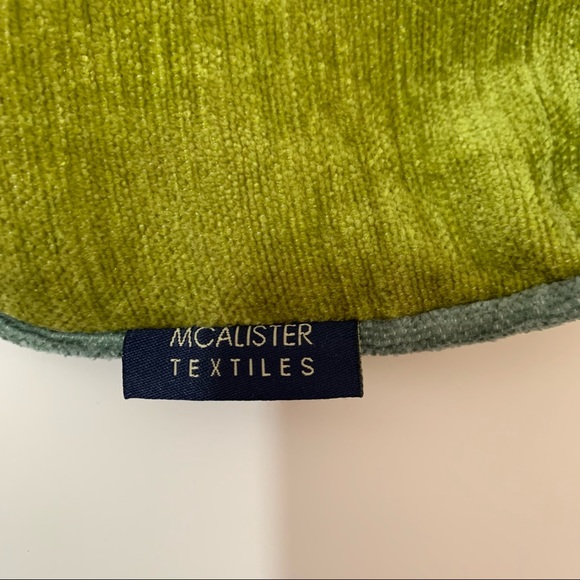 Mcalister Textiles Plain Chenille Contrast Green/Blue 20 x 20”Throw Pillow Cover - Picture 4 of 4